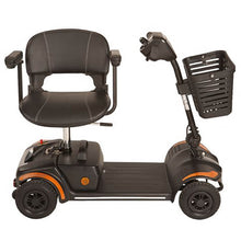 Load image into Gallery viewer, Mobility-World-LTd-UK-Rascal-Velumili-Transportable-Mobility-Scooter-Orange-Sunset-Side-View