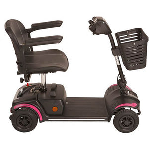 Mobility-World-LTd-UK-Rascal-Velumili-Transportable-Mobility-Scooter-Pink-Thunder-Side-View
