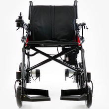 Load image into Gallery viewer, Mobility-World-Ltd-UK-Dash-Eco-Lightweight-Powered-Folding-Wheelchair-With-Dual-Attendant-Control-Front-View