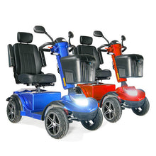 Load image into Gallery viewer, Mobility-World-Ltd-UK-Scooterpac-Ignite-Mini-Mobility-Scooter-Red-And-Blue