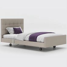 Load image into Gallery viewer, Mobility-World-Ltd-UK-Opera-Signature-Comfort-Profiling-Bed-Emerald-Headboard-Wide-Single-3ft6-105cm-fabric-linen