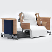 Load image into Gallery viewer, Mobility-World-Opera-RotoBed-105cm-Arms-Head-sides-Free-Rotating-Chair-Bed-UK-dark-petrol