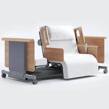Load image into Gallery viewer, Mobility-World-Opera-RotoBed-105cm-Arms-Head-sides-Free-Rotating-Chair-Bed-UK-stone-grey