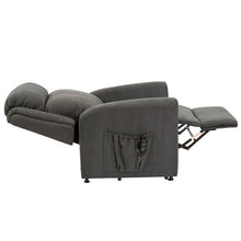 Load image into Gallery viewer, Mobility-World-UK-Arlington-Dual-Motor-Rise-Recliner-Chair-Memphis-Charcoal-Headrest-Footrest