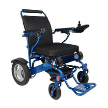 Load image into Gallery viewer, Mobility-World-UK-D09-Heavy-Duty-Lightweight-Folding-electric-power-wheel-chair-Blue