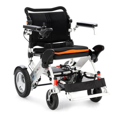 Mobility-World-UK-Foldalite-Trekker-Folding-Powerchair-Wheelchair-Silver