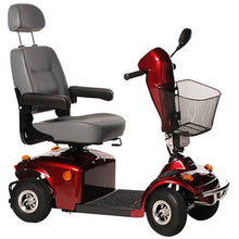 Load image into Gallery viewer, Mobility-World-UK-Freerider-Mayfair-4-Mobility-Scooter-Red-Side-View