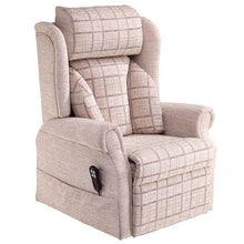 Load image into Gallery viewer, Mobility-World-UK-Jubilee-Dual-Motor-Riser-Recliner-Lateral-Back-Cosi-Chair-Plaid-_-Plain-Linen