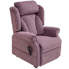 Load image into Gallery viewer, Mobility-World-UK-Jubilee-Dual-Motor-Riser-Recliner-Lateral-Back-Cosi-Chair-kilburn-plum