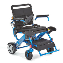 Load image into Gallery viewer, Mobility-World-Uk-Foldalite-PRO-Folding-Powerchair-Wheelchair-Blue