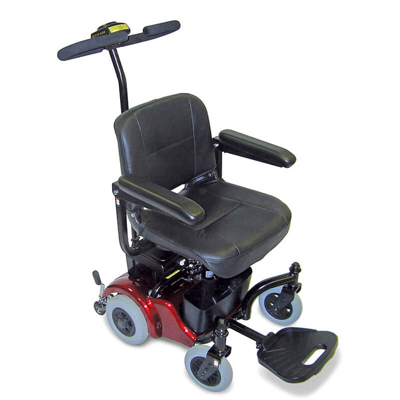 Mobility-World-We-Go-252-Lightweight-Compact-Travel-Powerchair-Wheel-Red