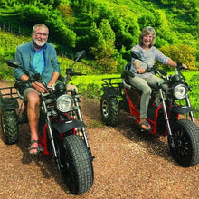 Load image into Gallery viewer, elder-couple-red-black-Mobility-world-invader-off-road-mobility-scooter-uk
