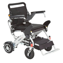 Load image into Gallery viewer, mobility-world-uk-foldalite-folding-powerchair-wheelchair-silver