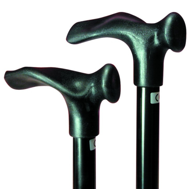 Comfort Grip Cane Adjustable, Small Handle - Black, Right Handed