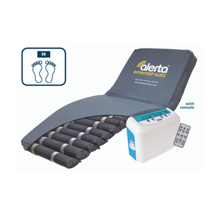 This fully auto weight sensing overlay alternating pressure relieving mattress system features 5" air cells that provide superior comfort and support. The auto weight sensing technology ensures that the mattress remains at a consistent pressure, while the remote control makes it easy to adjust the settings as needed.