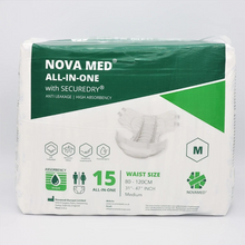 Load image into Gallery viewer, Novamed All In Ones Incontinence Pads, Incontinence Slips, Adult Nappies (15 Per Bag)