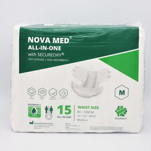 Novamed All In Ones Incontinence Pads, Incontinence Slips, Adult Nappies (15 Per Bag)