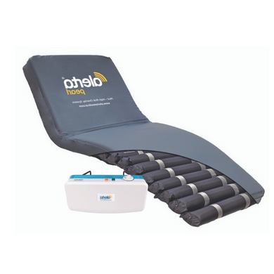 This alternating pressure relieving mattress system features 5