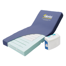 Load image into Gallery viewer, SensaGel adaptive foot cells and an in-use height of 6&quot; for effective prevention and treatment of pressure ulcers. Alerta Sensaflo Hybrid has a built-in fire evacuation system with straps and handles, allowing the mattress to be quickly moved with the user in position during emergency situations. 