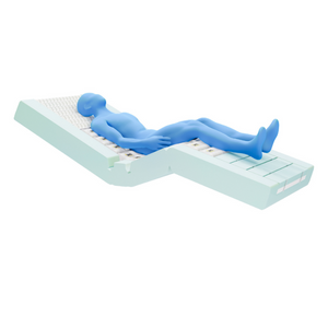 SensaGel adaptive foot cells and an in-use height of 6" for effective prevention and treatment of pressure ulcers. Alerta Sensaflo Hybrid has a built-in fire evacuation system with straps and handles, allowing the mattress to be quickly moved with the user in position during emergency situations. 