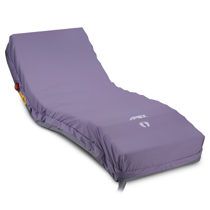 The Domus 4 is a pressure injury prevention mattress that is simple to use and provides maximum security. It features a weight setting function, CPR knob for quick deflation, heel relief for optimal protection, and a fasten the cap function that transforms the mattress into a stable surface for patient transport.