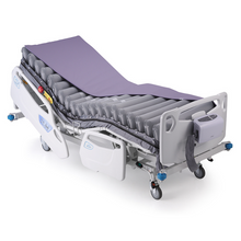 Load image into Gallery viewer, The Domus 4 is a pressure injury prevention mattress that is simple to use and provides maximum security. It features a weight setting function, CPR knob for quick deflation, heel relief for optimal protection, and a fasten the cap function that transforms the mattress into a stable surface for patient transport.