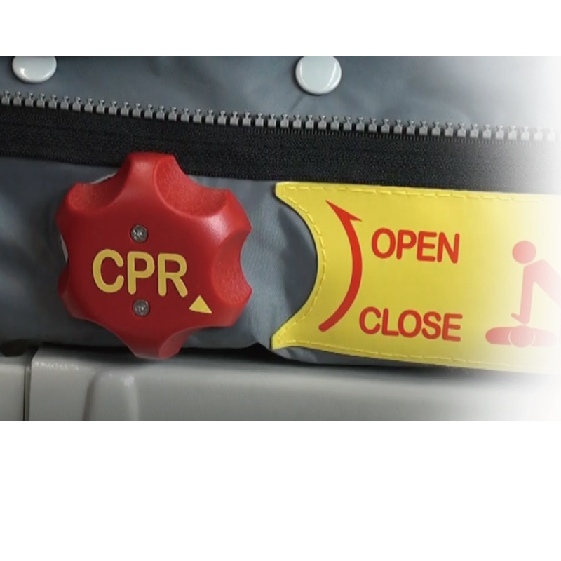 The Domus 4 is a pressure injury prevention mattress that is simple to use and provides maximum security. It features a weight setting function, CPR knob for quick deflation, heel relief for optimal protection, and a fasten the cap function that transforms the mattress into a stable surface for patient transport.