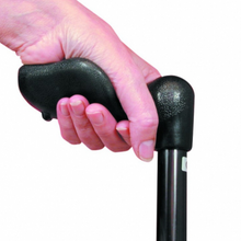 Load image into Gallery viewer, Arthritis Grip Cane - Folding, adjustable, Left Handed - Black