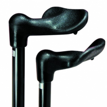 Load image into Gallery viewer, Arthritis Grip Cane - Folding, adjustable, Left Handed - Black