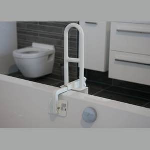 Bathtub grab bar with hand-holds for added security