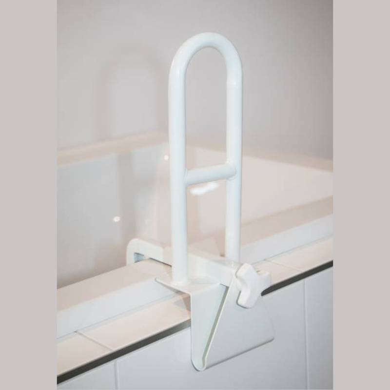 Bathtub grab bar with hand-holds for added security