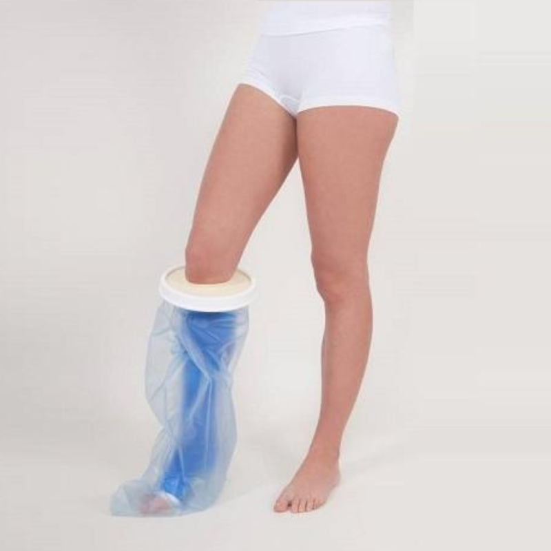 Atlantis Cast Protector,Â these adult sized comfortable waterproof protectors simply slip over the cast or dressing on either the lower leg or arm to protect them when taking a bath or shower