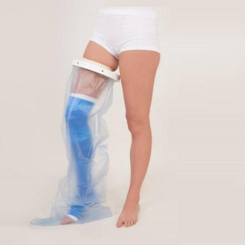 Atlantis Cast Protector,Â these adult sized comfortable waterproof protectors simply slip over the cast or dressing on either the lower leg or arm to protect them when taking a bath or shower