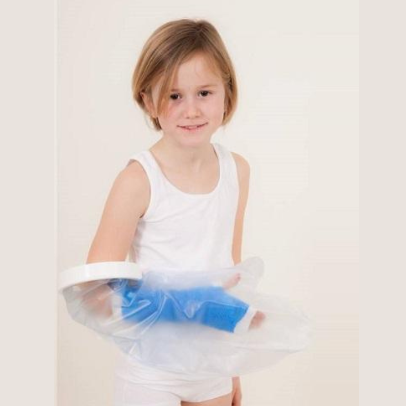 Atlantis Cast Protector, Â these child-sized comfortable waterproof protectors simply slip over the cast or dressing on either the lower leg or arm to protect them when taking a bath or shower