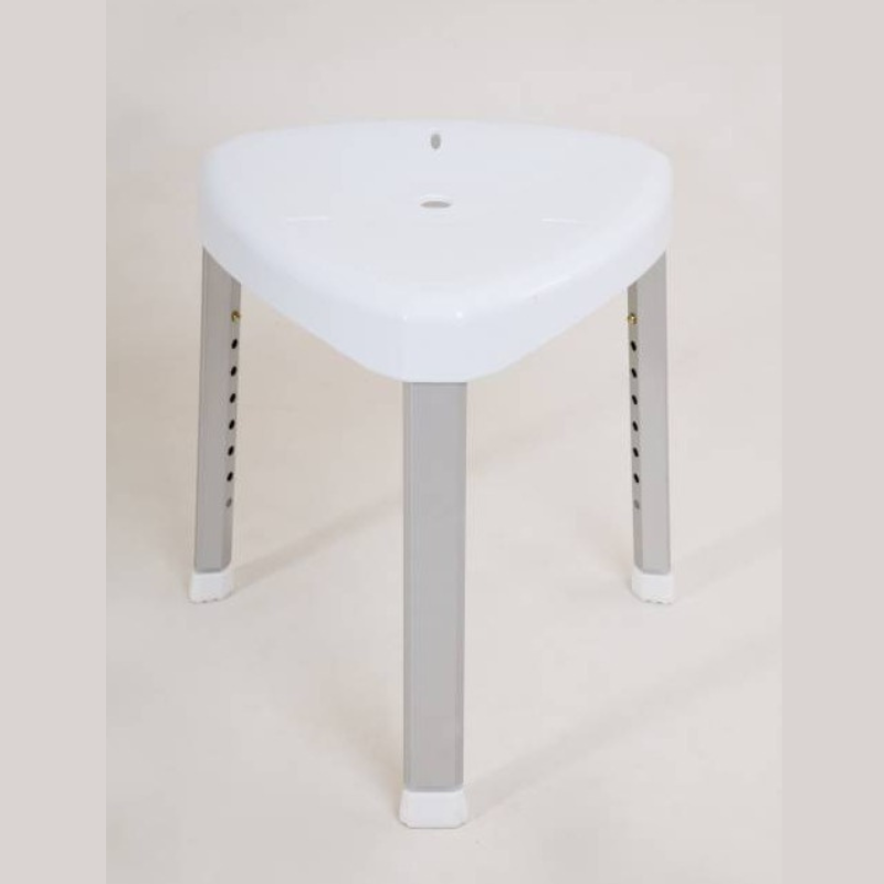 The Atlantis Corner Shower Stool is beautifully constructed in aluminum