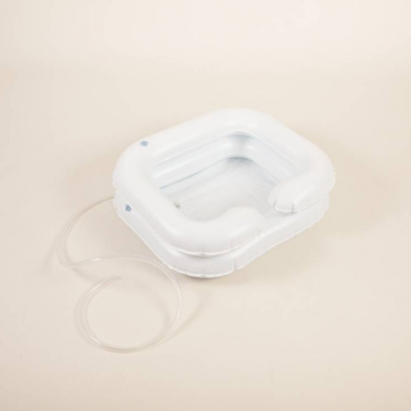 Finally, a solution for washing hair in bed. Properly position the head and shoulders for shampooing with these shampoo basins