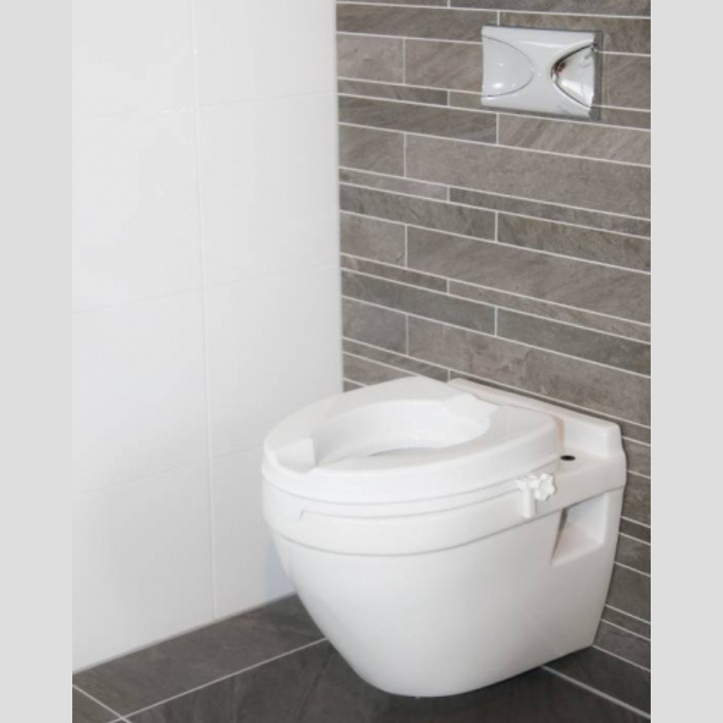 Atlantis Raised Toilet Seat Width 36.5cm and total length 40.5cm