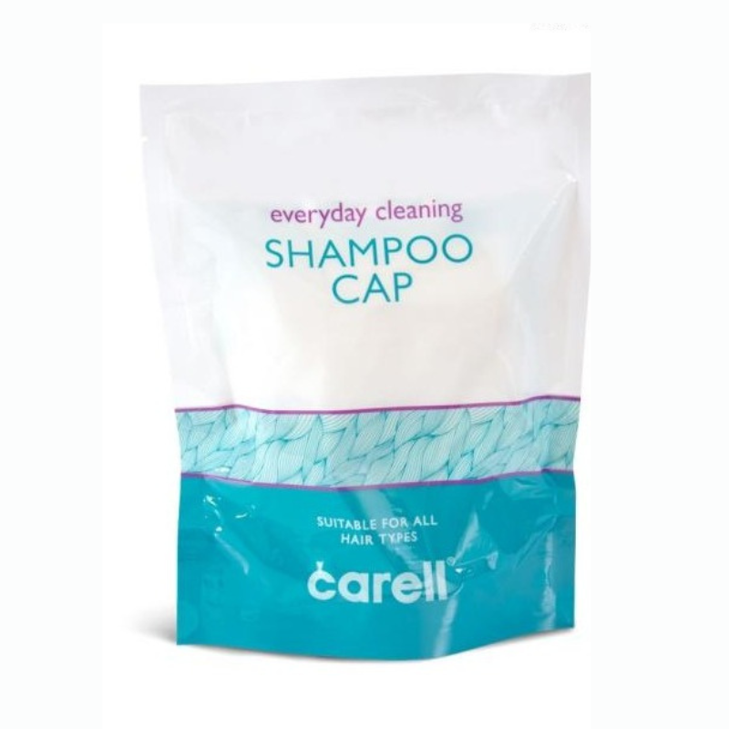 Carell Shampoo Cap are impregnated with a rinse free shampoo to clean and soften the hair