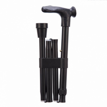 Load image into Gallery viewer, Comfort Grip Cane - Folding, adjustable Right handed Black