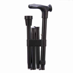 Comfort Grip Cane - Folding, adjustable Right handed Black