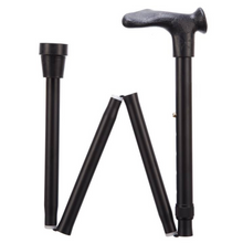 Load image into Gallery viewer, Comfort Grip Cane - Folding, adjustable Right handed Black