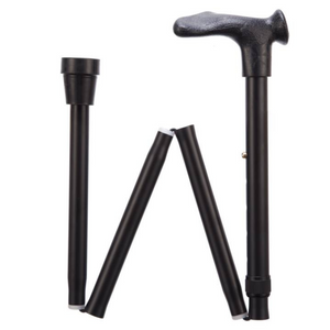 Comfort Grip Cane - Folding, adjustable, Right Handed - Black Height 838-940mm (33-37")