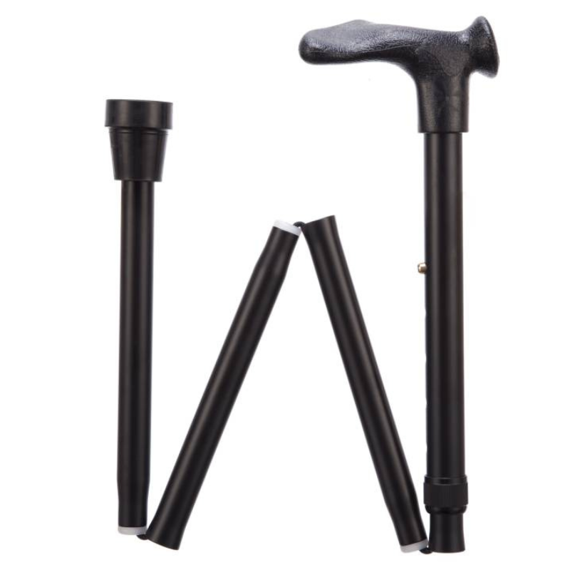Comfort Grip Cane - Folding, adjustable, Right Handed - Black Height 838-940mm (33-37