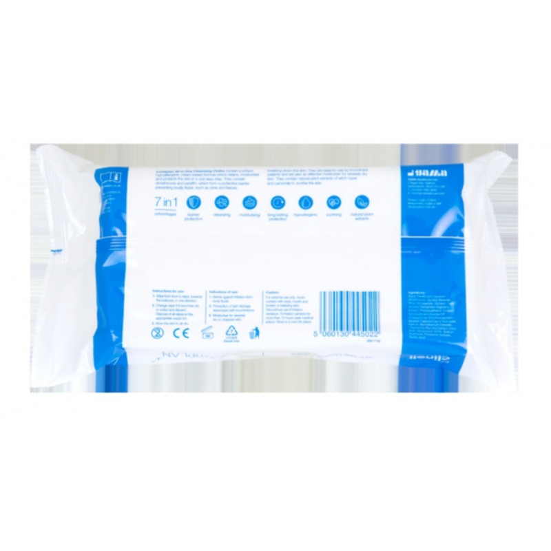 Contiplan Cleansing Cloths provide a unique one step solution to cleanse, moisturise and protect