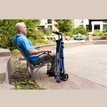 Load image into Gallery viewer, EZ Fold N Go Walker - Cobalt Blue 20 x 13 x 91cm
