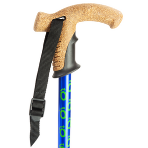 Flexyfoot  Cork Handle  Walking Stick - Blue 