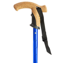 Load image into Gallery viewer, Flexyfoot  Cork Handle  Walking Stick - Blue 