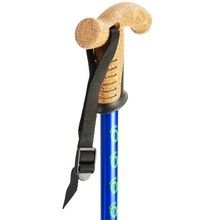 Load image into Gallery viewer, Flexyfoot  Cork Handle  Walking Stick - Blue 