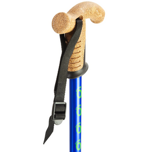 Flexyfoot  Cork Handle  Walking Stick - Blue 