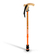 Load image into Gallery viewer, Flexyfoot  Cork Handle  Walking Stick - Orange
